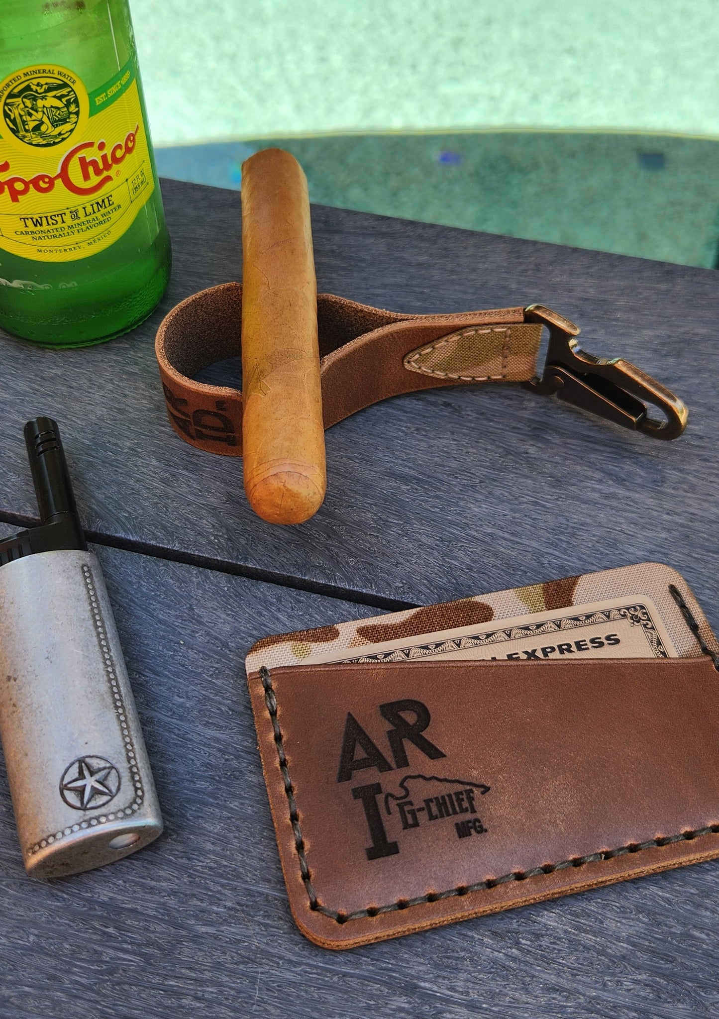 ARID Mfg. Collab cardholder with matching Key Tag