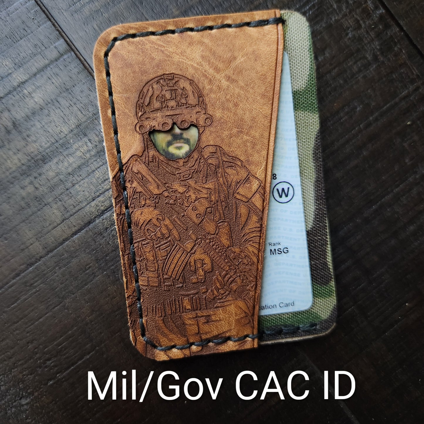 "Going Dark" NODS cardholder with face cutout for ID