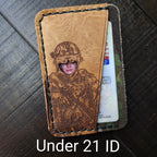 "Going Dark" NODS cardholder with face cutout for ID