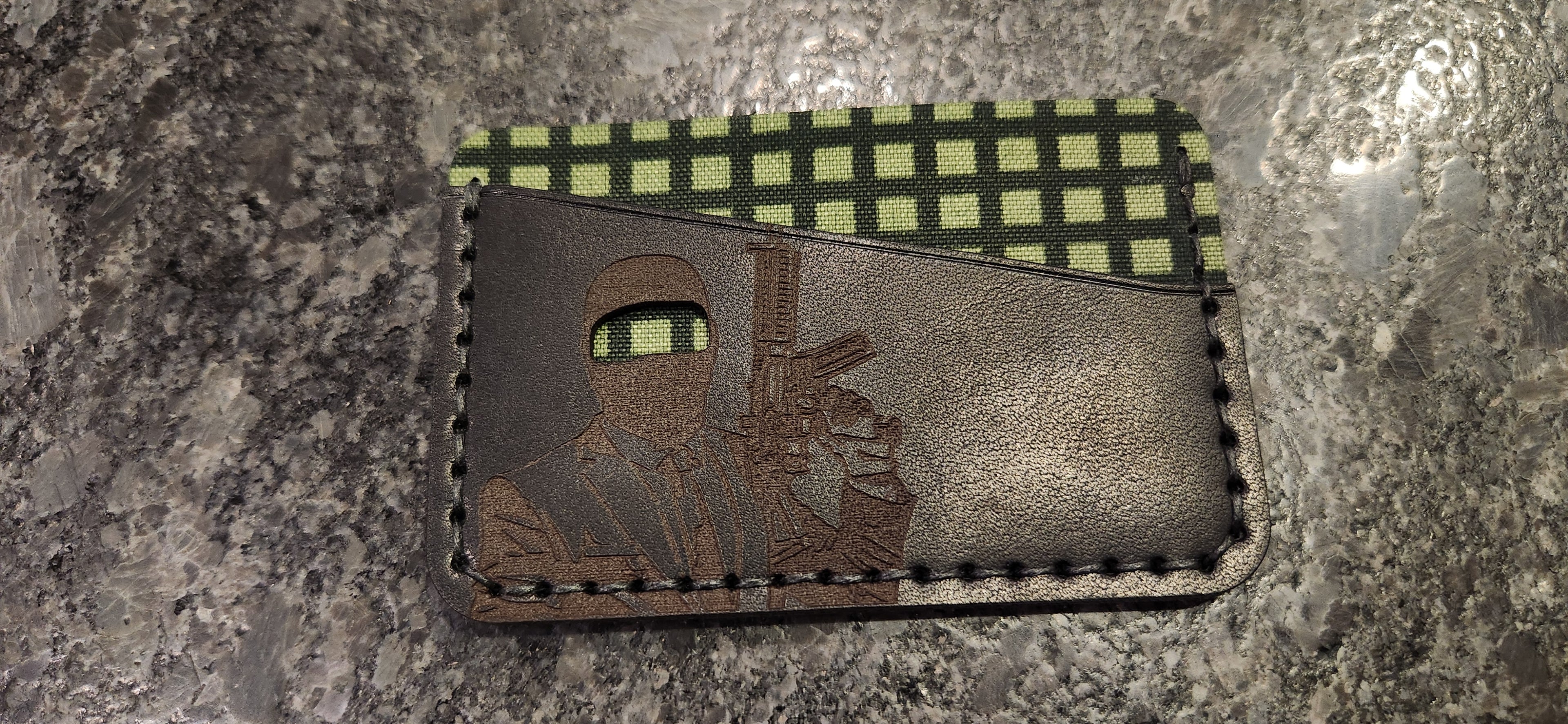 Goon cardholder with face cutout for ID