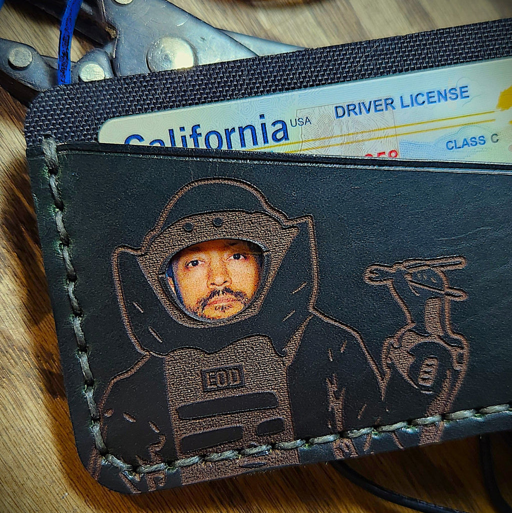 EOD cardholder with face cutout for ID