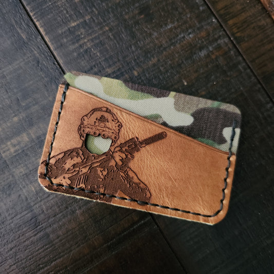 "Going Dark" NODS cardholder with face cutout for ID