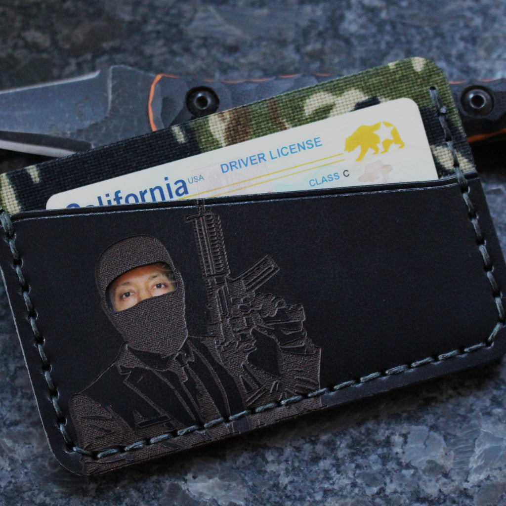 Goon cardholder with face cutout for ID