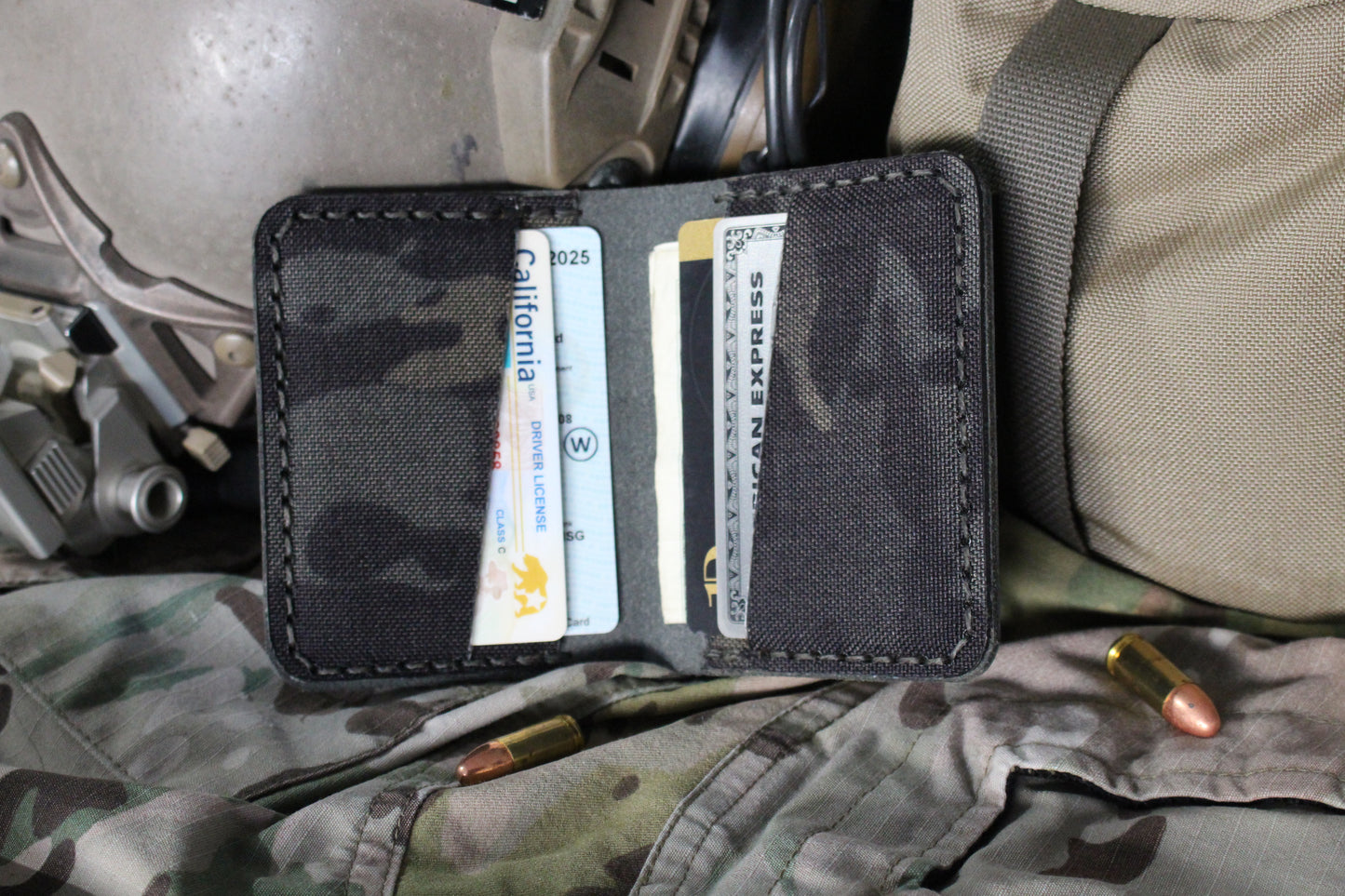 The G-Chief Wallet in Black Multi-Cam